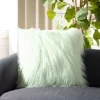 Caelie Faux Fur Pillow - Mint - 20" X 20" - Safavieh 1 Caelie Faux Fur Pillow - Mint - 20" X 20" - Safavieh -Safavieh Store GUEST 00d3b48e 3ea3 475f 8411 82d7c92f493a