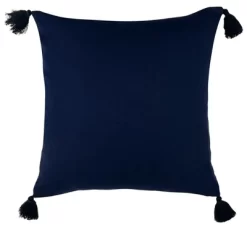 Cassia Pillow - Navy/White - 16" X 16" - Safavieh -Safavieh Store GUEST 063d5b77 53bb 4b81 9058 65871ce87acc