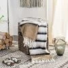Heidi Throw Blanket - Brown/White - 50" X 70" - Safavieh