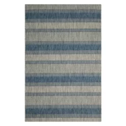 Clara Outdoor Rug Gray/Navy - Safavieh -Safavieh Store GUEST 186e2dd0 d369 465f ae2d d2776d473e08