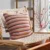 Candy Stripe Knit Pillow - Light Grey/Dark Grey/Orange/Pink - 20" X 20" - Safavieh -Safavieh Store GUEST 199b8a81 8160 4eea b0a6 0a7252a4c83f