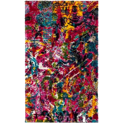 3'x5' Splatter Loomed Accent Rug Fuchsia - Safavieh 3 3'x5' Splatter Loomed Accent Rug Fuchsia - Safavieh