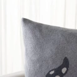 Trio Elves Pillow - Grey/Red - 18"x18" - Safavieh -Safavieh Store GUEST 1e718f11 f377 4c23 ae0c 91cc061468c3