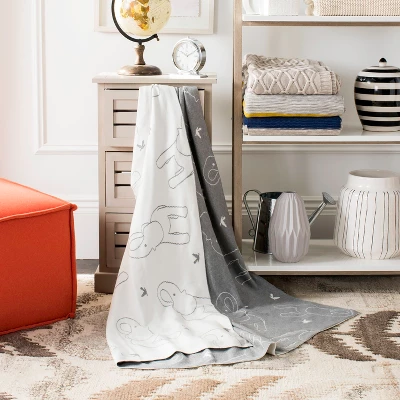 Ella Knit Throw Blanket - Light Grey/Ivory - 50" X 60" - Safavieh 3 Ella Knit Throw Blanket - Light Grey/Ivory - 50" X 60" - Safavieh