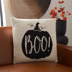 Boo Pillow - Natural/Black - 20"x20'' - Safavieh 6 Boo Pillow - Natural/Black - 20"x20'' - Safavieh -Safavieh Store GUEST 25c7d6f7 46e3 4205 bfb6 79f04f210a09