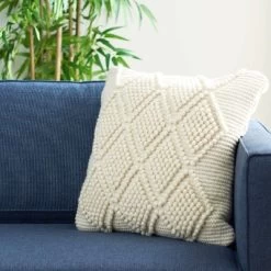 20"x20" Oversize Spacedye Square Throw Pillow Cream - Safavieh -Safavieh Store GUEST 2882c5df bbb9 4b08 b876 ca0840ff0c53