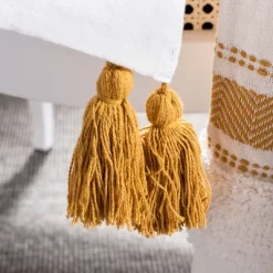 Polli Throw Blanket - Mustard Yellow/Beige - 50" X 60" - Safavieh 8 Polli Throw Blanket - Mustard Yellow/Beige - 50" X 60" - Safavieh -Safavieh Store GUEST 392be659 145f 492b 9cc9 f178936e864a