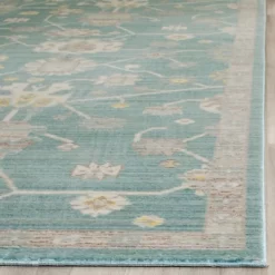 3'x5' Floral Loomed Accent Rug Steel Blue - Safavieh