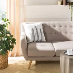 Valorie Vine Pillow - White/Grey - 20" X 20" - Safavieh -Safavieh Store GUEST 4893f14e 3ce5 481c 94d2 6378ba93dc2f