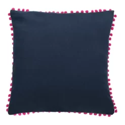 Atalia Pillow - Pink/Cream/Navy - 16" X 16" - Safavieh -Safavieh Store GUEST 4c4ed1c6 0a89 4f28 92b0 6ff9325f3fb5