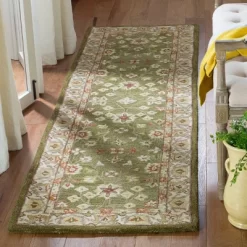 2'3"x8' Floral Tufted Runner Rug Moss Green/Ivory - Safavieh -Safavieh Store GUEST 5443471b e743 4f84 9ad0 84e14fe41c4d