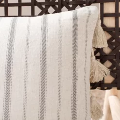 Marcen Pillow - Grey/White - 12" X 20" - Safavieh -Safavieh Store GUEST 6a35f613 f05c 4854 b82c 3f83b20d72b1