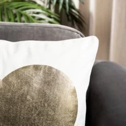 Heart Of Gold Pillow - White/Beige - 16" X 16" - Safavieh -Safavieh Store GUEST 728147b8 6962 4048 bc70 866867f3660d