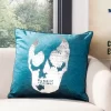 Romey Skull Pillow - Dark Green - 20" X 20" - Safavieh