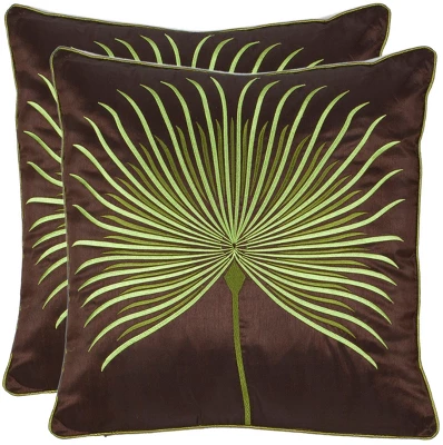Leste Verte Pillow (Set Of 2) - Green - 22" X 22" - Safavieh 3 Leste Verte Pillow (Set Of 2) - Green - 22" X 22" - Safavieh