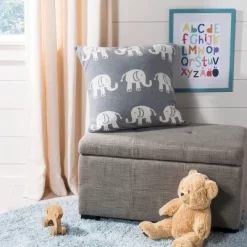 Elliot Knit Pillow - Light Grey/Natural - 20" X 20" - Safavieh