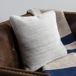 Loveable Knit Pillow - Light Grey/Natural - 20" X 20" - Safavieh