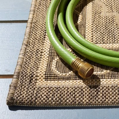 2'7" X 5' Rectangle Gibson Outdoor Patio Rug Dark Beige/Beige - Safavieh 3 2'7" X 5' Rectangle Gibson Outdoor Patio Rug Dark Beige/Beige - Safavieh