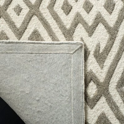 8'x10' Renee Geometric Tufted Accent Rug Ivory/Gray - Safavieh 4 8'x10' Renee Geometric Tufted Accent Rug Ivory/Gray - Safavieh - Image 2