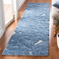 Safavieh Store 56 2'3"x11' Runner Swirl Loomed Rug Light Blue/Cream - Safavieh
