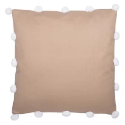 Temi Pillow - Beige/White - 18" X 18" - Safavieh -Safavieh Store GUEST aa14dc24 d739 4553 a27b c97c2f425c75