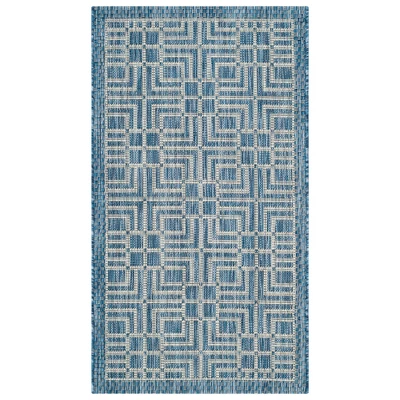 Poissy Outdoor Rug Navy/Gray - Safavieh 5 Poissy Outdoor Rug Navy/Gray - Safavieh - Image 3
