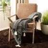 Pennie Knit Tassel Throw Blanket - Black/Natural - 50" X 60" - Safavieh