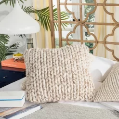 All Over Braid Pillow - Natural Taupe Blend - 20" X 20" - Safavieh -Safavieh Store GUEST b76f4482 bb8c 41c9 8a1e e4b743986aa3