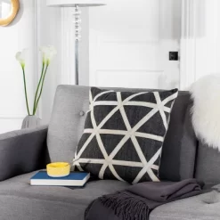 Viola Cowhide Pillow - Grey/White - 20" X 20" - Safavieh