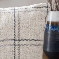 Lazra Pillow - Beige/Black - 18" X 18" - Safavieh -Safavieh Store GUEST c1aa93bb d4b3 408e 9032 e0825521470d