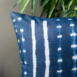 Narla Pillow - Deep Blue/White - 16" X 16" - Safavieh -Safavieh Store GUEST d5302d2b 6cc2 4ac1 a76d e512465b6533