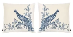 Loving Pair Pillow (Set Of 2) - Beige/Blue - 20" X 20" - Safavieh -Safavieh Store GUEST dd210f0e 63a7 41fb 9307 38bbe5d01648