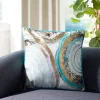 Nima Pillow - Blue/Gold - 18" X 18" - Safavieh