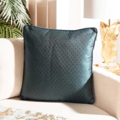 Aderyn Pillow - Teal - 18" X 18" - Safavieh