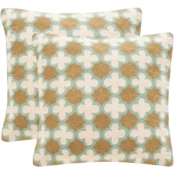 Carna Pillow (Set Of 2) - Amist Green - 20" X 20" - Safavieh