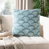 Milla Pillow - Beige/Blue - 20" X 20" - Safavieh