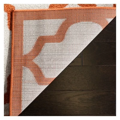 8'X10' Rectangle Outdoor Patio Rug Beige/Orange - Safavieh 4 8'X10' Rectangle Outdoor Patio Rug Beige/Orange - Safavieh - Image 2
