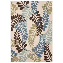 Nathan Indoor/Outdoor Rug Cream/Aqua - Safavieh -Safavieh Store GUEST f9344c5e dcc2 43b1 be84 4c8ede905222
